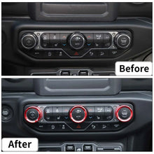 For 2018+ Jeep Wrangler JL JLU & Gladiator JT Air Conditioner Switch Knob Cover Trim - Style B RT-TCZ