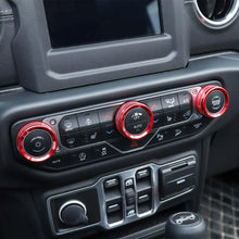 For 2018+ Jeep Wrangler JL JLU & Gladiator JT Air Conditioner Switch Knob Cover Trim - Style B RT-TCZ