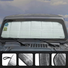 For 2018+ Jeep Wrangler JL JLU & Gladiator JT Front Window Windshield Shade Visor RT-TCZ