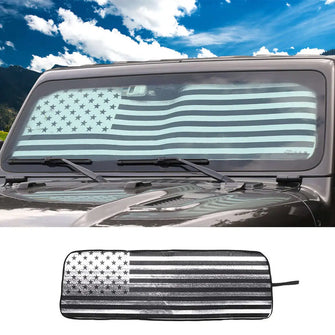 For 2018+ Jeep Wrangler JL JLU & Gladiator JT Front Window Windshield Sun Visor, Foldable Sunshade Visor RT-TCZ
