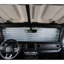 For 2018+ Jeep Wrangler JL JLU & Gladiator JT Front Window Windshield Sun Visor, Foldable Sunshade Visor RT-TCZ