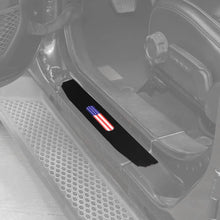 For 2018+ Jeep Wrangler JL JLU & Gladiator JT  Front & Rear Entry Guards Door Sill Plate Protectors Black Threshold Cover USA Flag RT-TCZ