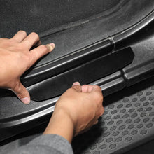For 2018+ Jeep Wrangler JL JLU & Gladiator JT  Front & Rear Entry Guards Door Sill Plate Protectors Black Threshold Cover USA Flag RT-TCZ