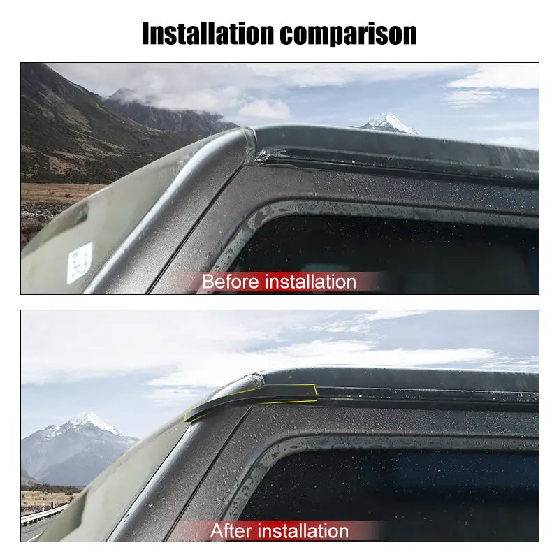 RT-TCZ Hardtop Rain Diverter Extension Drip Rail for 2018+ Jeep