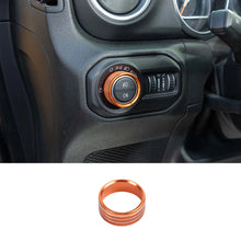 For 2018+ Jeep Wrangler JL JLU & Gladiator JT Headlight Switch Knob Ring Trim RT-TCZ