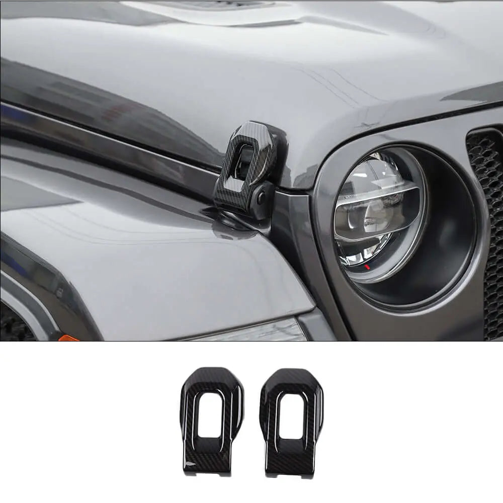 RT-TCZ Hood Latch Lock Catch Brackets Cover Trim for 2018+ Jeep ...