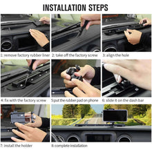 For 2018+ Jeep Wrangler JL JLU & Gladiator JT Metal Dash Phone Holder, Dashboard Phone Mount RT-TCZ