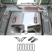 For 2018+ Jeep Wrangler JL JT Side Fender Engine Hood Hinge Air Inlet Trim RT-TCZ