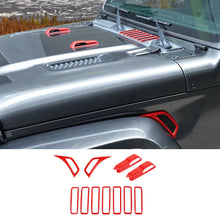 For 2018+ Jeep Wrangler JL JT Side Fender Engine Hood Hinge Air Inlet Trim RT-TCZ