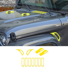 For 2018+ Jeep Wrangler JL JT Side Fender Engine Hood Hinge Air Inlet Trim RT-TCZ