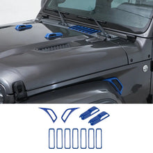 For 2018+ Jeep Wrangler JL JT Side Fender Engine Hood Hinge Air Inlet Trim RT-TCZ
