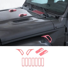 For 2018+ Jeep Wrangler JL JT Side Fender Engine Hood Hinge Air Inlet Trim RT-TCZ