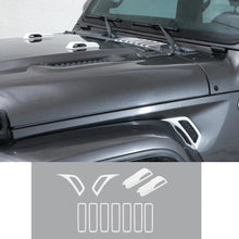 For 2018+ Jeep Wrangler JL JT Side Fender Engine Hood Hinge Air Inlet Trim RT-TCZ