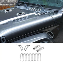 For 2018+ Jeep Wrangler JL JT Side Fender Engine Hood Hinge Air Inlet Trim RT-TCZ