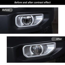 For 2018+ Jeep Wrangler JL Smoked Front Fog Lamp Light Trim Cover Decor Blackened (not fit for 2022 JL Sahara unlimited 4xe) RT-TCZ