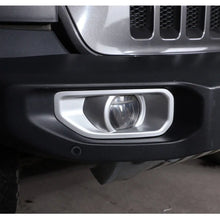 For 2018+ Jeep Wrangler JL Smoked Front Fog Lamp Light Trim Cover Decor Blackened (not fit for 2022 JL Sahara unlimited 4xe) RT-TCZ