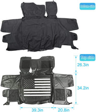For 2018+ Jeep Wrangler JL Unlimited 4 Door Pet Trunk Mat Pad, Pet Cargo Liner Cover with Multiple Storage Pouches (American Flag Style) RT-TCZ