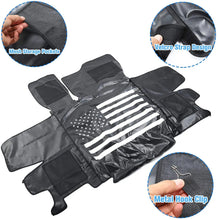 For 2018+ Jeep Wrangler JL Unlimited 4 Door Pet Trunk Mat Pad, Pet Cargo Liner Cover with Multiple Storage Pouches (American Flag Style) RT-TCZ