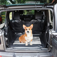 For 2018+ Jeep Wrangler JL Unlimited 4 Door Pet Trunk Mat Pad, Pet Cargo Liner Cover with Multiple Storage Pouches (American Flag Style) RT-TCZ