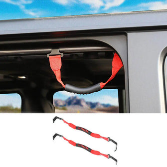 For 2018+ Jeep Wrangler JL & Gladiator JT 2x Rear Roll Bar Grab Handle Grip Handles RT-TCZ