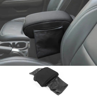 For 2018+ Jeep Wrangler JL & Gladiator JT Armrest Box Soft Cover Pad with Side Storage Pockets Bag RT-TCZ