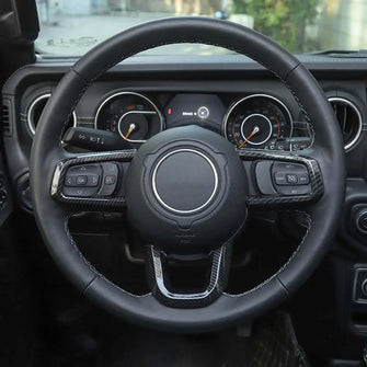 For 2018+ Jeep Wrangler JL & Gladiator JT Steering Wheel Trim Cover – Interior Accent RT-TCZ