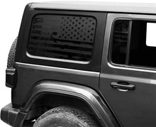 For 2018+ Jeep Wrangler JLU 4 Door Rear Window Decals Vinyl American Flag Stickers RT-TCZ