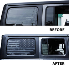 For 2018+ Jeep Wrangler JLU 4 Door Rear Window Decals Vinyl American Flag Stickers RT-TCZ