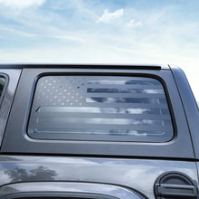For 2018+ Jeep Wrangler JLU 4Doors Rear Window Decal Sticker American Flag-Black RT-TCZ