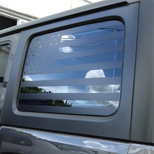 For 2018+ Jeep Wrangler JLU 4Doors Rear Window Decal Sticker American Flag-Black RT-TCZ