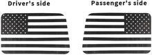 For 2018+ Jeep Wrangler JLU 4Doors Rear Window Decal Sticker Trim, American Flag-Black Carbon Fiber RT-TCZ