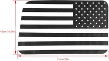 For 2018+ Jeep Wrangler JLU 4Doors Rear Window Decal Sticker Trim, American Flag-Black Carbon Fiber RT-TCZ