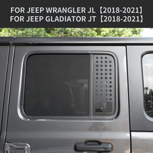 For 2018+ Jeep Wrangler JLU Gladiator JT 4-Door Rear Door Window Decals Glass Panel Trim Cover RT-TCZ