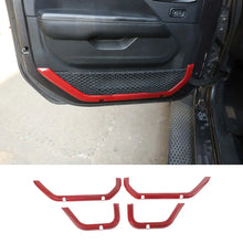 For 2018+ Jeep Wrangler JLU & Gladiator JT 4-Door 4PCS Interior Door Net Pocket Bezel Cover Trim RT-TCZ
