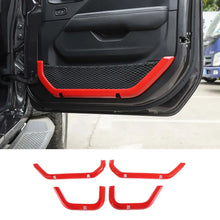 For 2018+ Jeep Wrangler JLU & Gladiator JT 4-Door 4PCS Interior Door Net Pocket Bezel Cover Trim RT-TCZ
