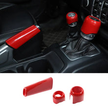 For 2018+ Jeep Wrangler JL, JLU & Gladiator JT Handbrake, 4WD, and Gear Shift Knob Trim Cover – Interior Accent Kit RT-TCZ