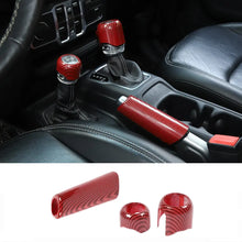 For 2018+ Jeep Wrangler JL, JLU & Gladiator JT Handbrake, 4WD, and Gear Shift Knob Trim Cover – Interior Accent Kit RT-TCZ