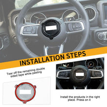 For 2018+ Jeep Wrangler JL, JLU & Gladiator JT – Steering Wheel Center Decor Cover Trim RT-TCZ