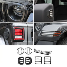 For 2018+ Wrangler JL Headlight /Wheel Eyebrow Light /Reverse Mirror Turn Signal /Tail Light Guards Black RT-TCZ