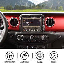 For 2018–2023 Jeep Wrangler JL, JLU & Gladiator JT Rubicon Screen Navigation Bezel Cover Trim – Center Display Accent Frame RT-TCZ