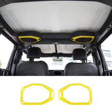 For 2018–2023 Jeep Wrangler JL, JLU & Gladiator JT Top Roof Speaker Ring Trim Cover – Interior Accent RT-TCZ