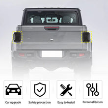 For 2019+ Jeep Gladiator JT Rear Taillight LED Lamp Cover Trim Smoked Black RT-TCZ