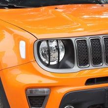 For 2019+ Jeep Renegade Exterior Head Light Lamp Guards Bezels Trim Black RT-TCZ