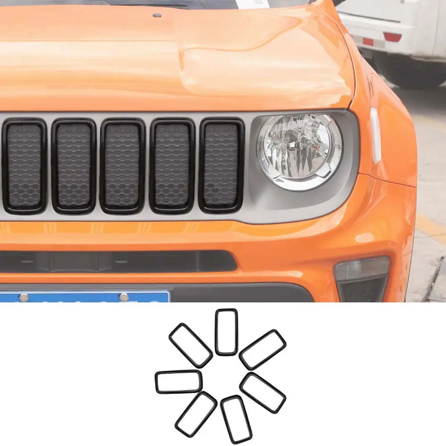 RT-TCZ Front Grille Inserts Cover Trim Kit for 2019+ Jeep Renegade
