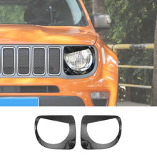 For 2019+ Jeep Renegade Headlight Bezels Angry Eyes Head Lamp Ring Trim Bezels RT-TCZ