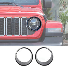 For 2024+ Jeep Wrangler JL/Gladiator JT Front Light Bezels Circle Trim RT-TCZ