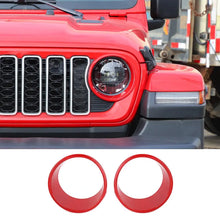 For 2024+ Jeep Wrangler JL/Gladiator JT Front Light Bezels Circle Trim RT-TCZ