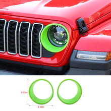 For 2024+ Jeep Wrangler JL/Gladiator JT Front Light Bezels Circle Trim RT-TCZ
