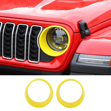 For 2024+ Jeep Wrangler JL/Gladiator JT Front Light Bezels Circle Trim RT-TCZ