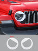 For 2024+ Jeep Wrangler JL/Gladiator JT Front Side Headlight Lamp Moldings Angry Eyes BezelsTrim RT-TCZ